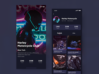 Motorcycle travel app car design motorcycle sport travel ui