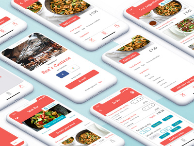 Ben's Canteen app design food interface ios screen ui ux visual