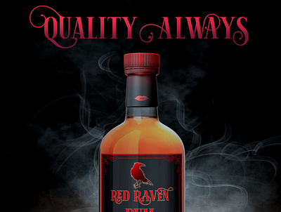 Red Raven Rum branding illustration label label design label packaging logo package design packaging packaging design red riverdale rum tvseries tvshow