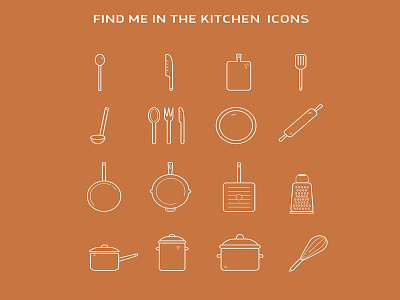 Find me in the kitchen icons icon icon design icon set icons illustrator kitchen utilities