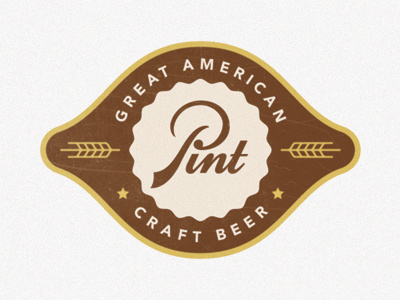 Pint beer hand lettering lettering logo retro script vintage
