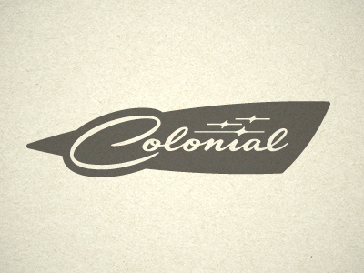 Colonial 3 bowling googie hand lettering lettering logo retro stars vintage