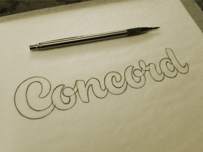 Concord Sketch devey jeff devey jeffrey devey lettering pencil process script sketch type typography