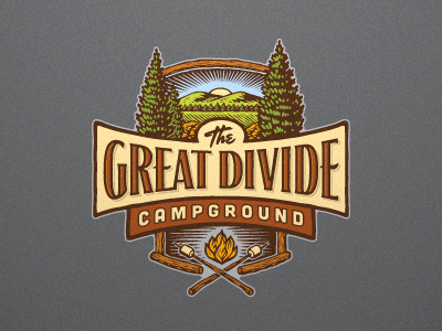 The Great Divide devey illustration illustrative logo jeff devey jeffrey devey logo woodcut