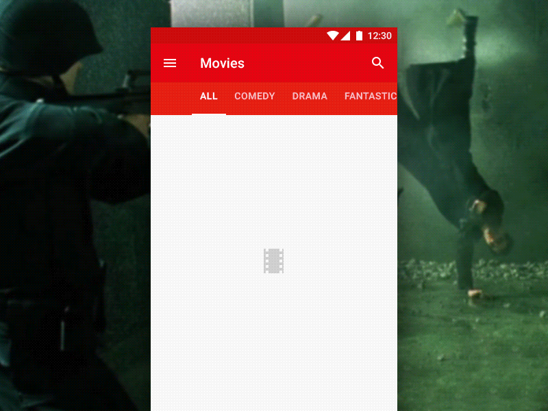 Movie. Loader. android app application cinema material mobile operator movie mts telecommunications ui ux мтс