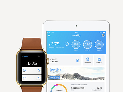 mycellio mobile app app apple application design interface mobile pure tablet ui ux watch
