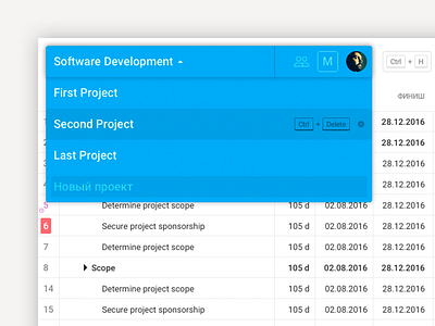GyGantt select the project gantt planner schedule task tracker ui ux