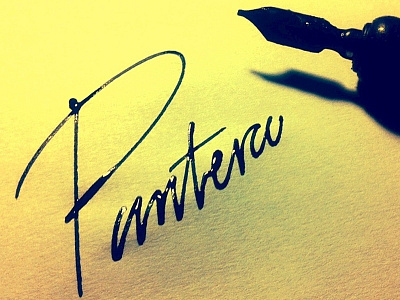 Pantera / A Panther handwritting ink lettering panter pantera typography