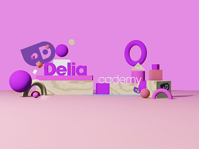 A new identity for the teaching platform DELIAcademy 🎓 3d 3d modeling branding design logo thegarage thga ui web webdesign website