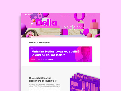 DELIAcademy's new website 🎓 3d 3d modeling branding colors design thegarage thga web webdesign website