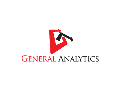 General Analytics black logo red