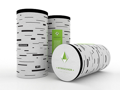 Xylitol package, as "birch sugar" birch sugar birch tree cylinder nyírfacukor package design tree xylitol