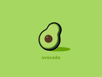 Avocado avocado fruit graphic icon illustration logo