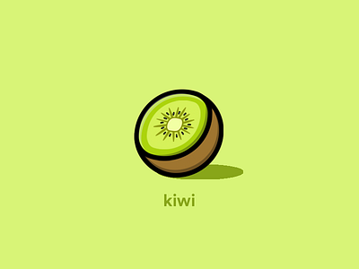 Kiwi fruit graphic icon illustration kiwi logo