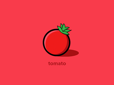 Tomato flat fruit graphic icon illustration tomato