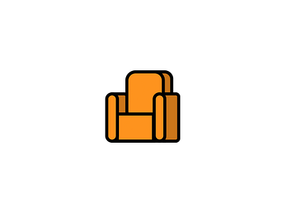 Chair chair chair icon design graphic icon orange sofa chair