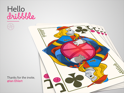Hello Dribbble ! card corse dribbble ehlert hello ian illustration invite jack montpellier robin santacruz