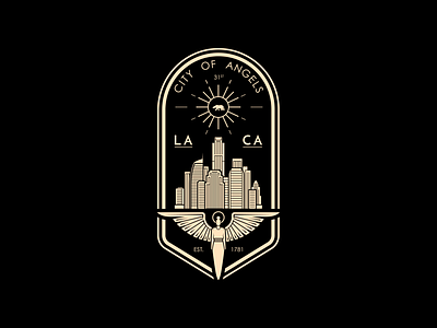 Los Angeles Badge badge design graphic design illustration logo los angeles