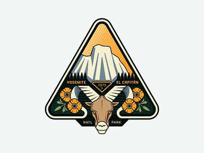 Yosemite’s El Capitán badge design illustration logoinspirations nature outdoors yosemite