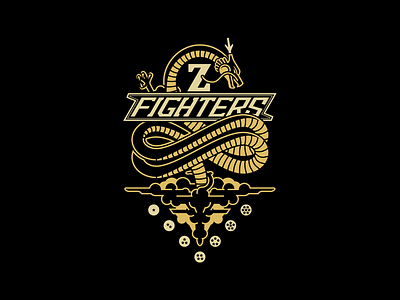 Z Fighters Badge badge design dragon dragon ball z graphic design illustration