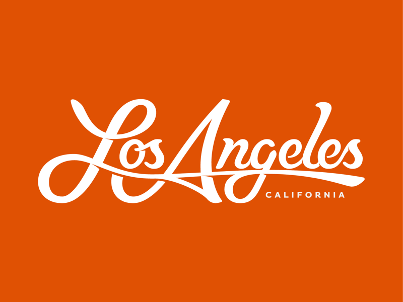 Los Angeles lettering. by Adan Lopez on Dribbble