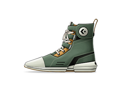 Converse Echelon Green Concepts concept converse design green illustration military product design shoes sneakers