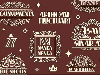 Decorative Logo Collections artdeco artdeco-font decorative font font family logo ornaments typeface typography