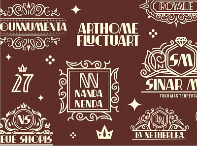 Decorative Logo Collections artdeco artdeco font decorative font font family logo ornaments typeface typography