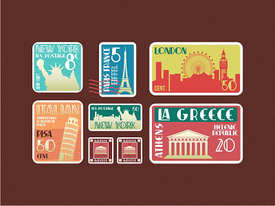 International Post Card artdeco businesscard decorative decorative font post post card poster art tickets typography