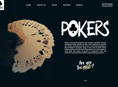 Pokers Interface app fonts branding font font awesome fonts free fonts handlettering interface typography web web design web menu webfonts