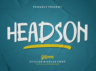 Headson - Stylish Display Font brush fonts font font awesome font design font family fonts free fonts handlettering new fonts typography