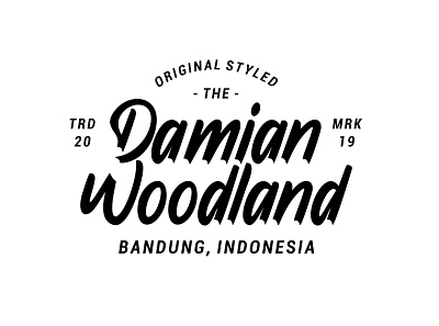 Damian Woodland Logo branding font font awesome font design font family fonts free fonts handlettering logo typography