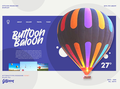 Button Baloon Sample Websites - Attractype Reborn Font brush fonts font font awesome font design fonts free fonts handlettering new fonts typography web design web design company web designer