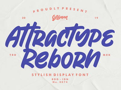 Attractype Reborn - Display Font bold font branding display font font font awesome font design font family fonts free fonts handlettering labels logo logo type logos new fonts packaging typography uidesign urban font web fonts