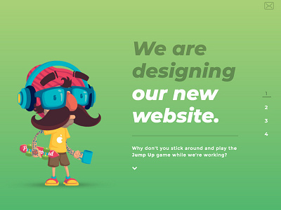 Playground | Play with us agency animation bot coming soon fullscreen illustration one page online game website