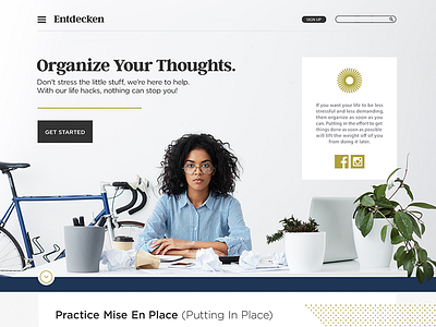 Entdecken Homepage digital landing page ui user experience ux webpage