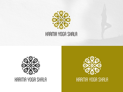 Karma Yoga Shala branding design graphic icon identity logo mark yoga