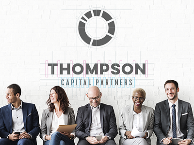 Thompson Capital Partners branding clean corporate design financial graphic identity logo minimal