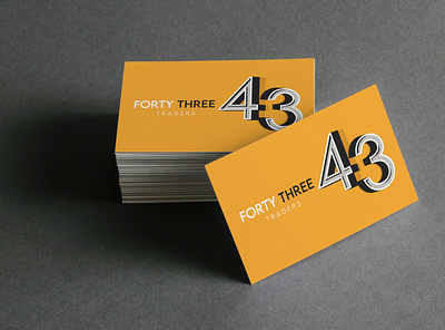 Business Card for Forty Three Traders business business card illustraion mockup