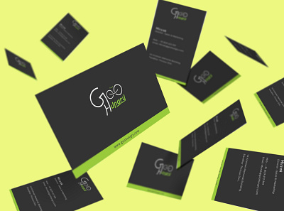 Business Card Mockup For GooHungry branding business business card iilustration