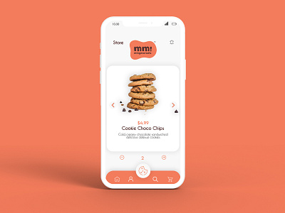 Cookie app branding design illustration mockup redesigned store ui