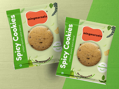 Spicy Cookies Sachet branding business cookies design mockup package design product design sachet