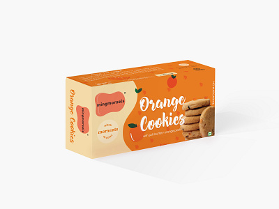 Orange Cookies Box Mockup branding business design graphic design illustration logo mockup package design