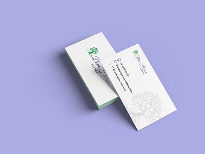 Blue Heron Business Card Design branding business design graphic design illustration mockup