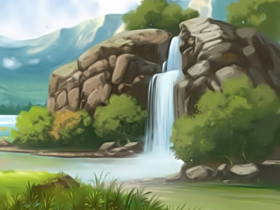 Background digital painting by Digital artist/illustrator on Dribbble