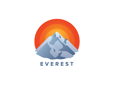 Everest Logo everest logo mountain sunrise