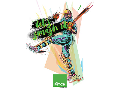 Poster- 3 ( Cricket ) advertising art direction illustration