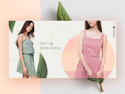 Fashion Banner Design for Spring Season design fashion flat illustration layout typography vector visual design web