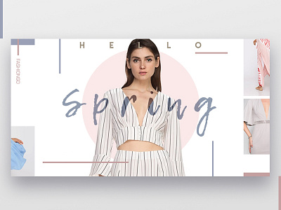 Fashion Banner Design banner branding design fashion flat layout type typography visual design web