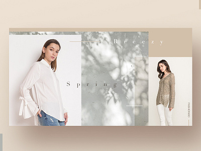 Fashion Banner Design_Breezy Spring banner branding design fashion flat layout spring type typography visual design web